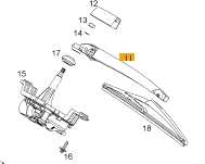 Brat stergator hayon Opel Corsa D original GM