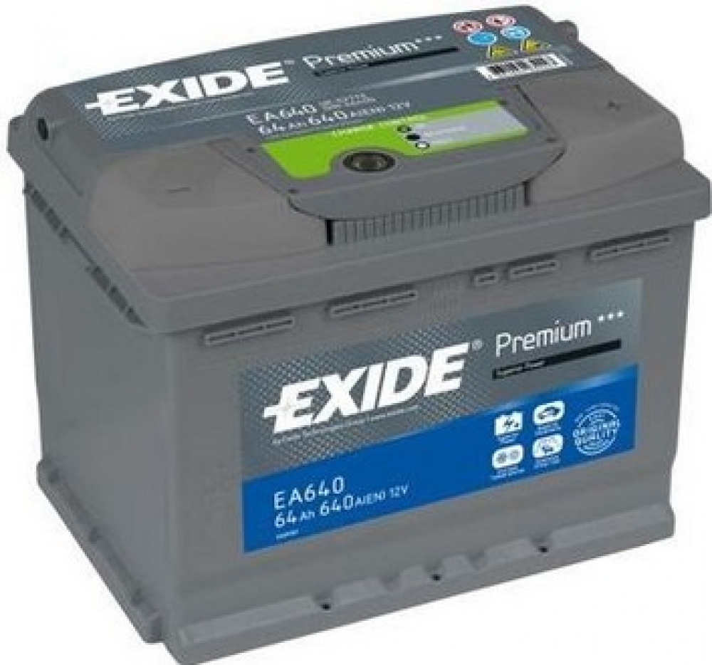 Baterie auto EXIDE PREMIUM S5 64Ah/640A 63aH EA640 Pret Ieftin -  RevizieShop.ro - Comanda Online