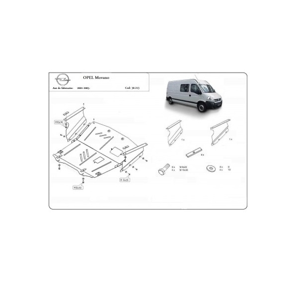 Scut motor metalic Opel Movano 2001 - 2005 Pagina 1/piese-auto-mini-cooper/piese-auto-skoda/piese-auto-ford-mustang - Scuturi motor auto