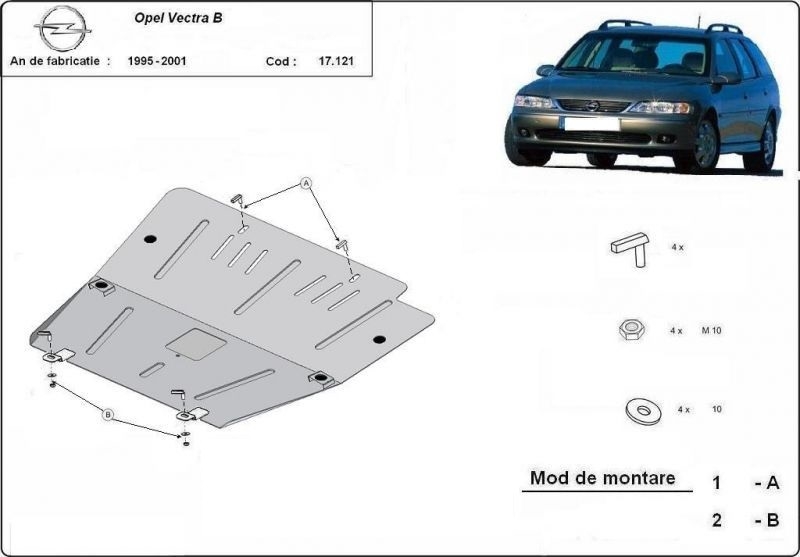 Scut motor metalic Opel Vectra B dupa 1995 Pagina 1/ford-mustang/accesorii-opel-gm/piese-auto-jeep - Scuturi motor auto