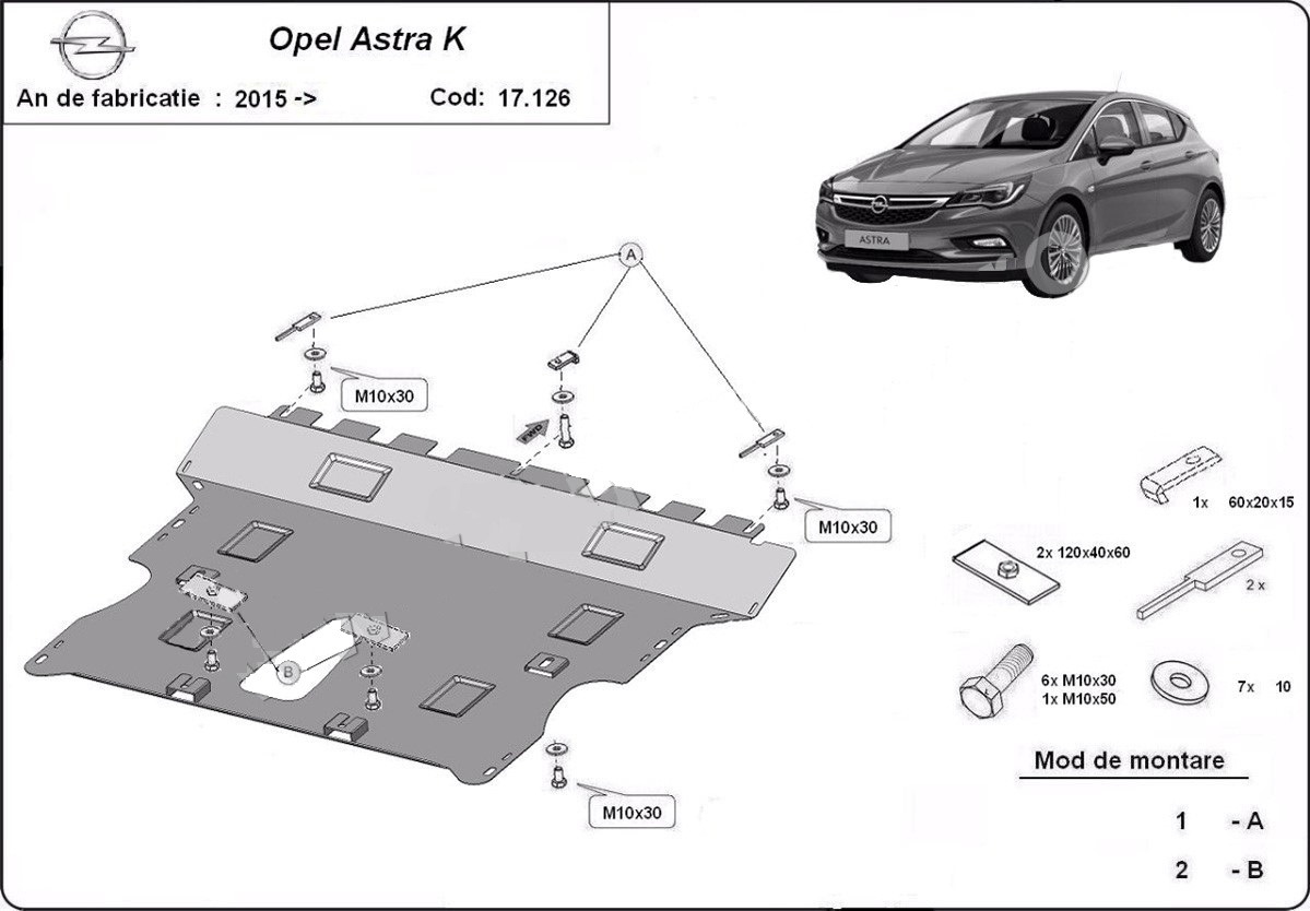 Scut motor metalic Opel Astra K fabricat dupa 2015 Pagina 2/sisteme-de-securitate-viper/kit-uri-jante-anvelope-complete - Scut motor Opel