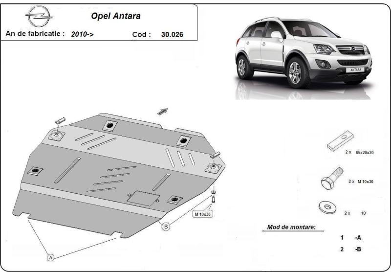 Scut motor metalic Opel Antara 2.4 fabricat dupa 2010 Pagina 2/sisteme-de-securitate-viper/piese-auto-jeep - Scut motor Opel